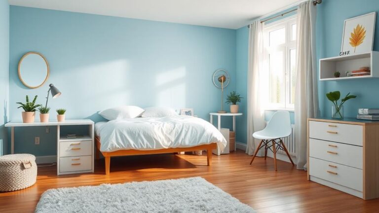 serene light blue decor