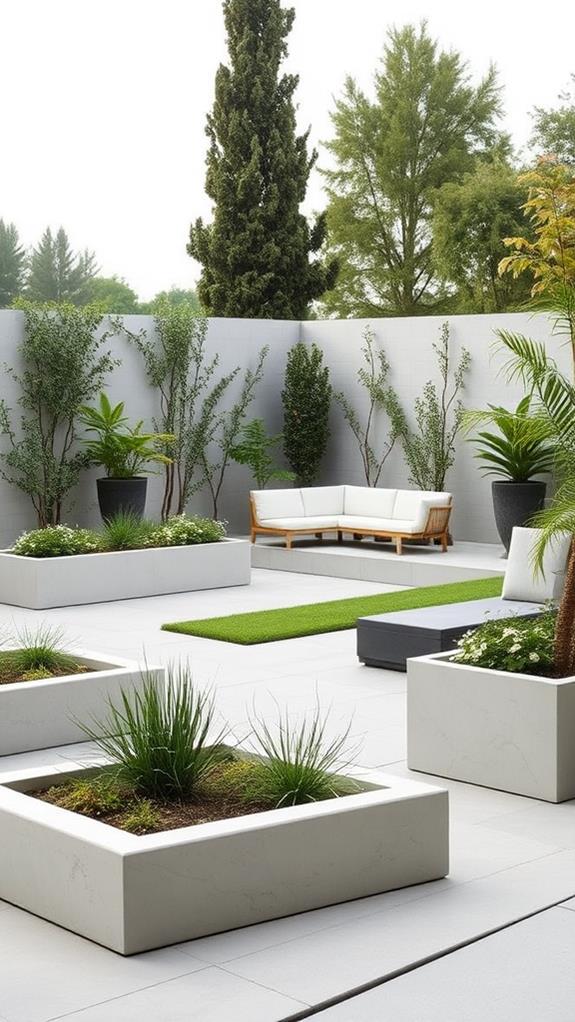 sleek contemporary outdoor spaces