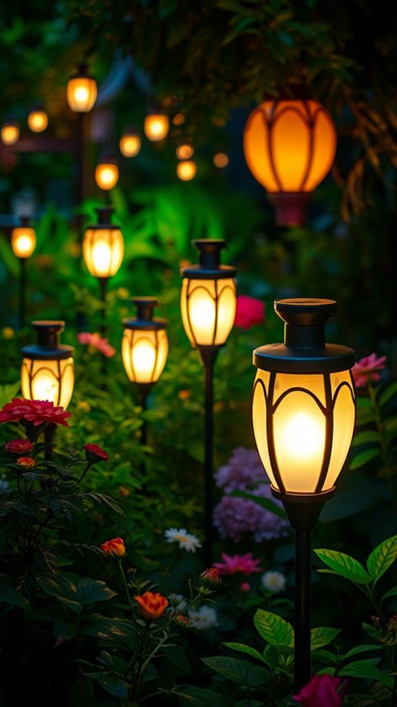 solar powered garden lighting solution