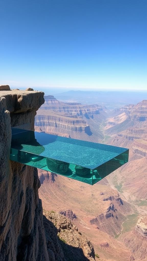 stunning cliffside glass pools