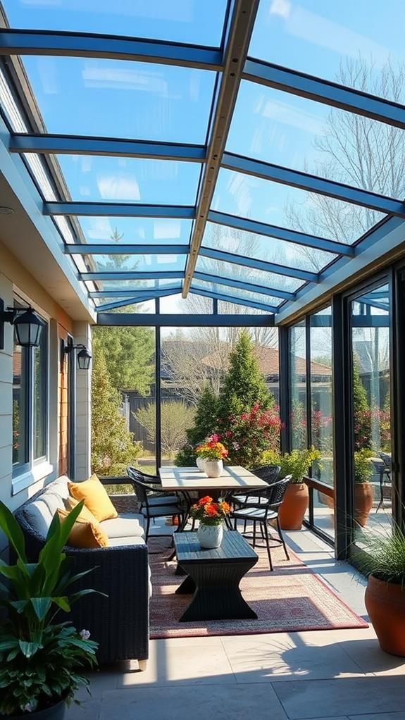 transparent outdoor patio shield