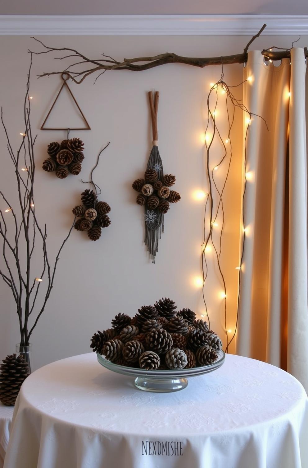 Use Natural Elements Like Pinecones and Branches